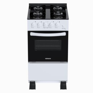 Fogão Venax Picasso Line 4 Bocas Mesa De Vidro Branco Bivolt
