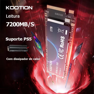 KOOTION X16Plus M2 SSD NVMe Gen4 7200Mbps(funciona no PS5)(AliExpress)297 1TB