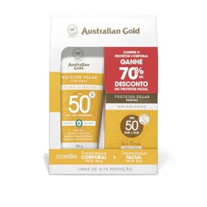 Australian Gold Promopack Protetor Solar Gel Creme Corporalfacial Fps 50 200 G 50 G