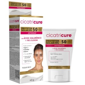 Cicatricure Protetor Solar Facial FPS 50 Antissinais Toque Seco UVAUVB 40ml