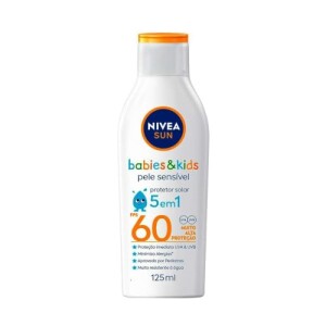 Protetor Solar Kids & Babies Pele Sensível FPS 60 125ml NIVEA SUN