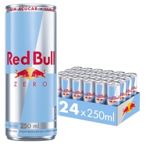 Red Bull Energético Zero Sem Açúcar 250ml 24 latas