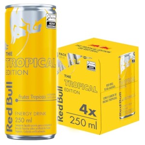 Red Bull Energético Tropical 250ml 4 latas