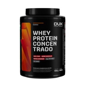 Whey Protein Concentrado Cookies Pote 900g Contribui para o Ganho Muscular Hipertrofia Dux Human Health