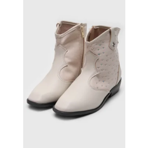 Bota Western Infantil Molekinha Hotfix Off-White