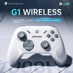 Controle Sem Fio Machenike G1, AnalógicosGatilhos Hall Effect, 1KHz (Branco)
