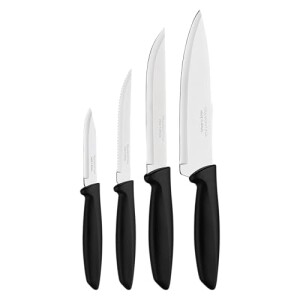 Tramontina Jogo Facas Inox 4pc Plenus Pre, Preto