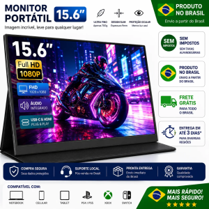 REHISK Monitor Portátil Gamer 15.6