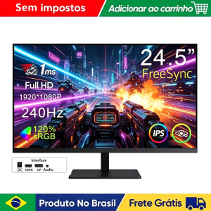 240Hz Monitor para jogos de 24,5 polegadas 240Hz 1920 × 1080P 120% sRGB HDR400 tela IPS FHD 400Nits DP HDMI V