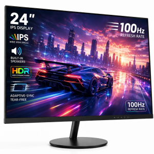 Monitor Gamer 24 Polegadas FHD Fast IPS 100Hz FreeSync 3ms de Resposta Portas HDMI DP para PC Computador