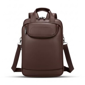 Mochila Couro Reforçada Executiva Grande Mochila Para Notebook Trabalho Viagem Escola Com Cabo De Aço Impermeável (marrom)