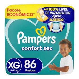 Fralda Pampers Confort Sec XG 86 Unidades