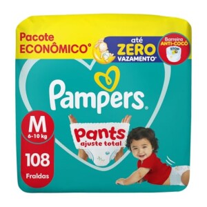 Fralda Pampers Pants Ajuste Total M 108 Unidades