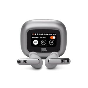 JBL Fone de Ouvido Bluetooth Live Beam 3 In-ear Tela de 1.45" Cancelamento de Ruído - Prata