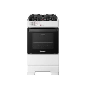 Fogão 4 Bocas Esmaltec Branco Mesa de Vidro Ideal Top Glass T4VAB