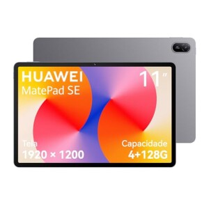 Tablet HUAWEI MatePad SE 11 4+128GB Tela HUAWEI FullView de 11" para Conforto VisualSuperbateria de 7700 mAh 22,5W