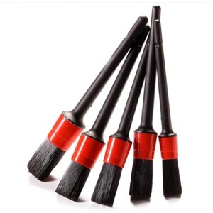 Kit De 5 Escovas Para Detalhamento Automotivo 5 Pincéis Para Lavagem Detalhada Automotiva Limpeza De Rodas Interiores Grades E Peças Do Motor (1 Kit