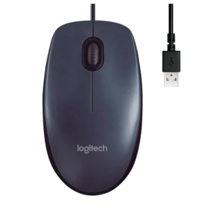 Mouse Com Fio Usb Logitech M90 Com Design Ambidestro E Facilidade Plug And Play 910