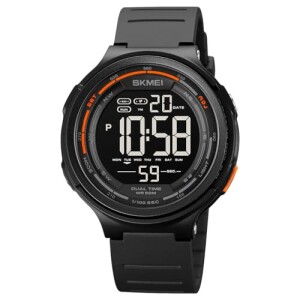 Relógio Digital Masculino Esportivo, Resistente À Água 50m, Display Lcd Clara, Pulseira De Silicone Premium Macia, Multifuncional (cron