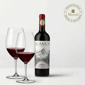 Kit Vinho Tinto Argentino Alamos Malbec 2025 + 2 Taças Riedel 001