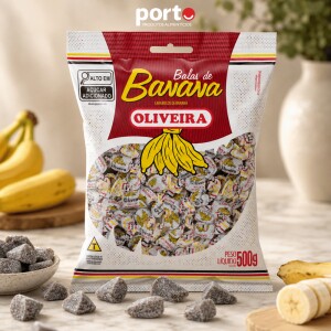 Bala Mastigavel 500gr Oliveira Banana