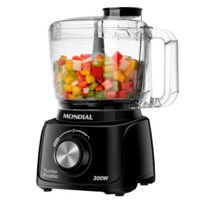 MONDIAL Mini Processador Turbo Pratic Preto 300W 220V