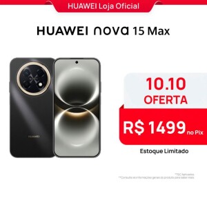 Celular Huawei nova 15 Max 8Gb+256Gb Câmera de 50 Mp Bateria 8.500 mAh