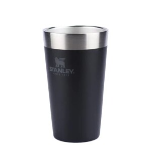 Stanley - Copo Térmico de Cerveja Isolado 473 ml Copo Empilhável Stay Chill para Bebidas Quentes ou Frias Matte Bl