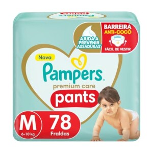 Fralda Pampers Premium Care Pants M 78 Unidades