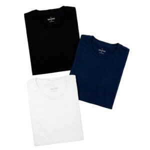 Kit de 3 camisas Algodão Premium
