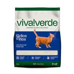 Viva Verde Areia Higiênica Biodegradável 4kg Grãos Finos