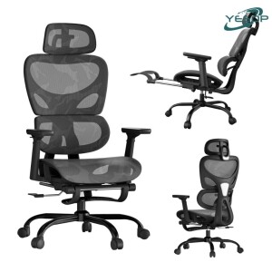 YESOP Cadeira De Escritório Ergonômica Com Apoio Lombar E De Pernas Assento Zero Gravit