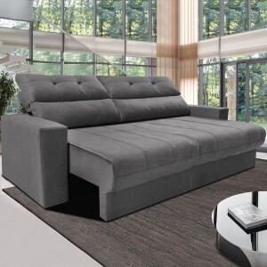 Sofá Retrátil e Reclinável 1,70m Clean Cama inBox Velusoft