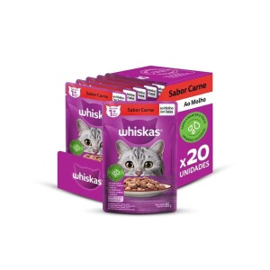 Ração Úmida Whiskas Sachê para Gatos Adultos 20un