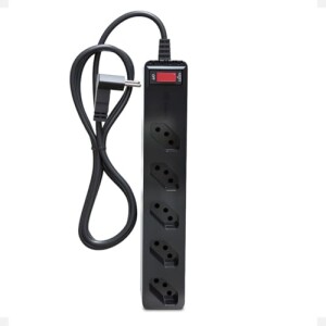Filtro De Linha Com Protetor Contra Surtos (dps) - 127220 Volts - 10 Amperes - 5 Tomadas - 3 Pinos - Iclamper Energia 5 - Lcf - Preto