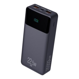Power Bank Pro 20000mAH Bateria Portátil Universal Carga Rápida Display Indicador Entradas Micro USB e USB-C 2 Po