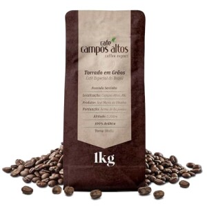 Café Campos Altos Especial em Grão 1kg Arábica Catuaí Vermelho 84+ Pontos