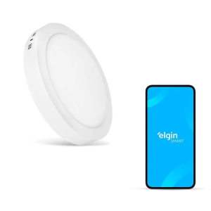 Luminária de Sobrepor Elgin Redonda Smart 18W Com Assistente Bivolt