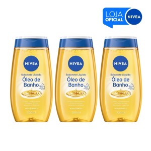 3 Unidades Kit Nivea Sabonete Líquido Óleo 200ml