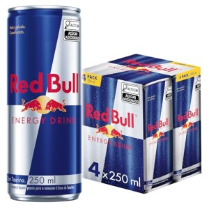 Red Bull Energético, Energy Drink, 250ml, 4 Latas