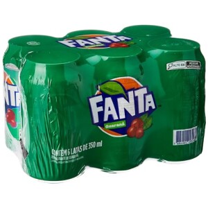 Pack de Fanta Guaraná 350ml 6 unidades
