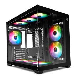 Gabinete Gamer Mancer CV450 Mini-Tower Lateral de Vidro Com 9 Fans Preto MCR-CV450