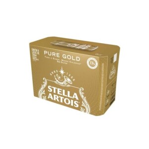 Pack Cerveja Stella Artois Pure Gold Lata 350ml - Caixa 8 unidades