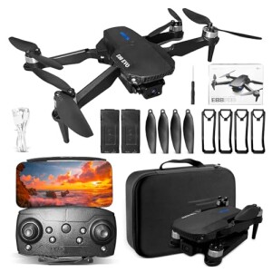 Drone Com Camera 4K E88 Plus Drone Profissional com 2 Baterias Dobrável com Fluxo óptico Controle Remoto