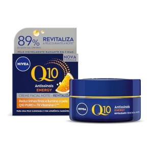 NIVEA Creme Facial Q10 Energy Antissinais Noite 50g