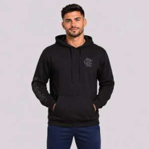 Moletom Flamengo Canguru All Black Masculino