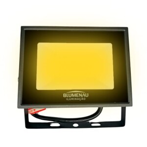 Refletor Led Holofote Luz Quente Amarela IP66 3000K 20w, 30w Ou 50w (1, 3000K, 50, Watts)