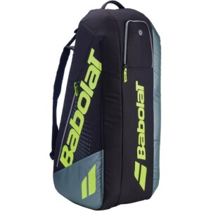 Raqueteira De Tênis Babolat Pure Aero RH6 Cinza MetálicoPretoAmarelo Fluo