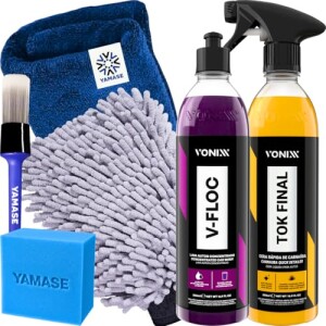 Kit V-Floc Shampoo Neutro Automotivo + Cera Liquida Protetora Tok Final Vonixx