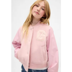 Jaqueta Infantil GAP Varsity Rosa
